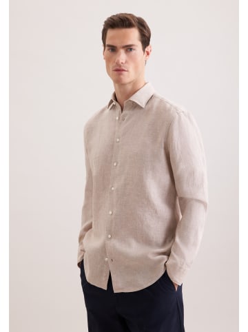 Seidensticker Leinenhemd Regular in Beige