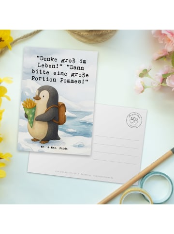 Mr. & Mrs. Panda Wanddeko Pinguin Pommestüte Design mit Spruch in Weiß