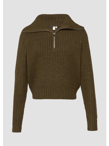 QS Strickpullover in 7864_olivgrün