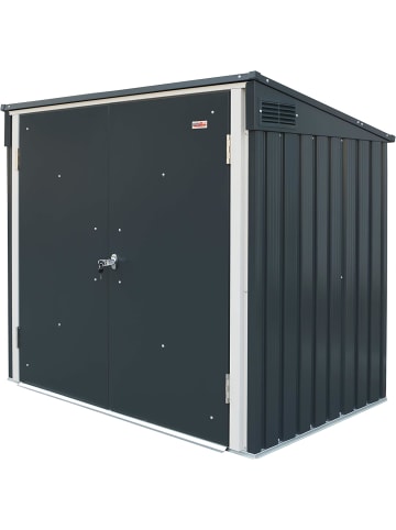 VCM  Metall Mülltonnenbox Schloss 2x 240 l abschließbar in Anthrazit