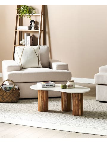 Beliani 2er-Set Sessel ALLA in Beige