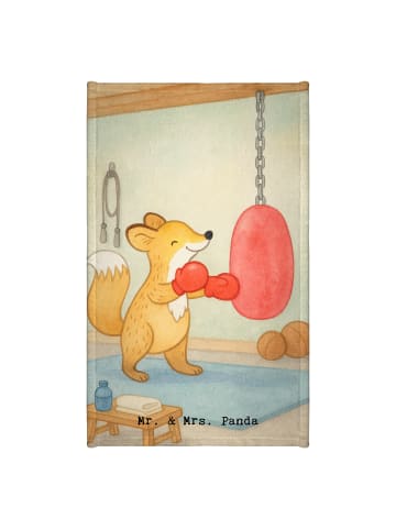 Mr. & Mrs. Panda Gästehandtücher Fuchs Boxen Design ohne Spruch in Weiß