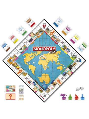 Hasbro Monopoly Reise um die Welt Brettspiel Familienspiel ab 8 Jahren