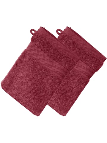Erwin Müller Frottier Waschhandschuh 2er-Pack Friedrichshafen in bordeaux