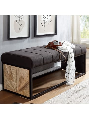 KADIMA DESIGN Sitzbank | Stoff, 105x40x40cm, Schwarz, Modern