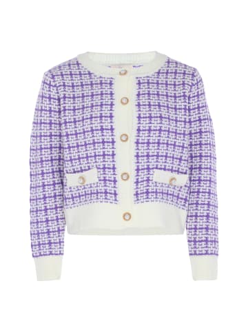 faina Cardigan in Wollweiss Flieder