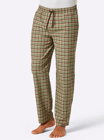 WITT WEIDEN Hose lang in beige-schoko-kariert