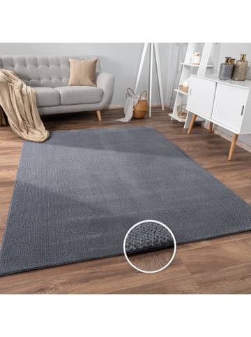 KADIMA DESIGN Teppich Kurzflor Unifarben Wohnzimmer in Anthrazit