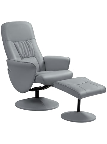 HOMCOM Relaxsessel-81L x 76B x 101H cm-Hellgrau