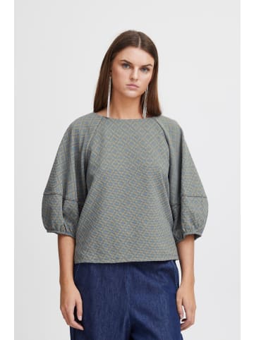 ICHI IHPRIYA TO2 loose fit in Blue Mirage jaquard