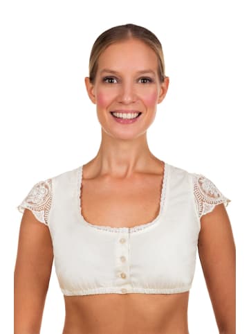 Edelnice Dirndbluse in creme-weiß