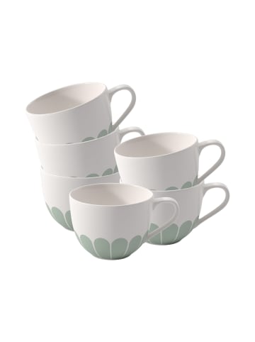 Villeroy & Boch 6er Set Kaffeetassen Fleur Couleur 160 ml in Vert