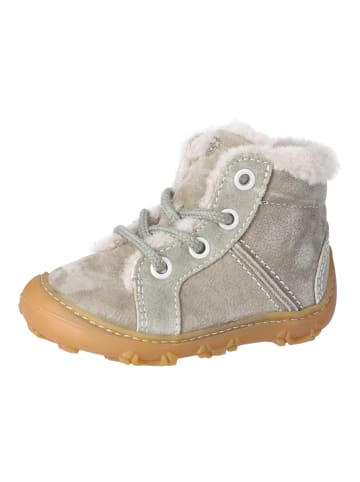 PEPINO Lauflern Schnürstiefel Warmfutter Barfußschuh in grün