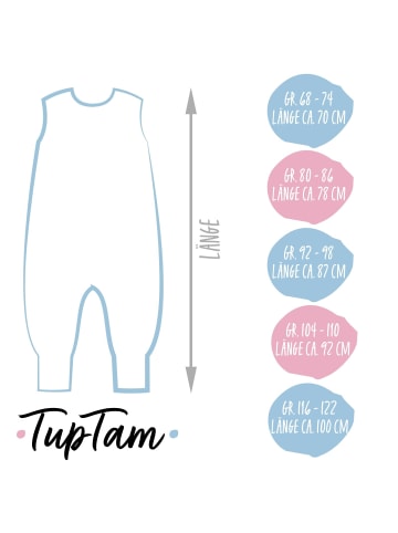 TupTam Baby Ganzjahresschlafsack mit Beinen 2,5 Tog in mehrfarbig