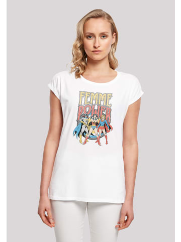 F4NT4STIC T-Shirt DC Comics Superhelden Wonder Woman Femme Power in weiß
