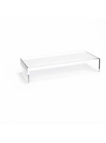relaxdays Monitorständer in Transparent - (B)50 x (H)10 x (T)20 cm