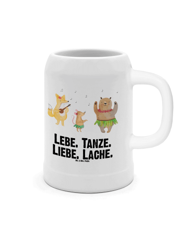Mr. & Mrs. Panda Bierkrug Waldtiere Aloha mit Spruch in Weiß