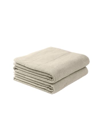 Schiesser Frottier-2er-Set: Duschtücher Turin in Helltaupe