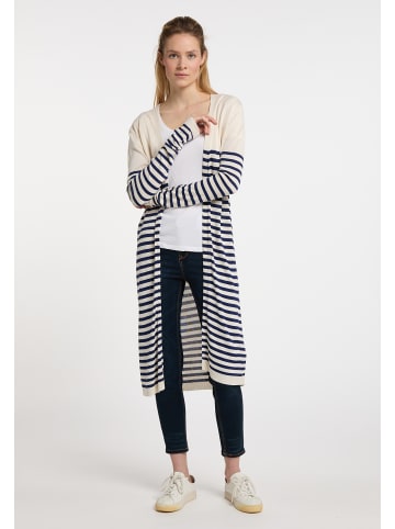 DreiMaster Damen Cardigan in Wollweiss Marine