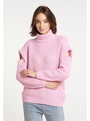 myMo Damen Rollkragenpullover in Rosa