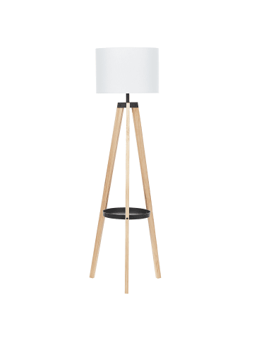 Beliani Stehleuchten BLUFF in Braun/Weiß/Schwarz - (W) 41 x (H) 149 x (L) 41 cm