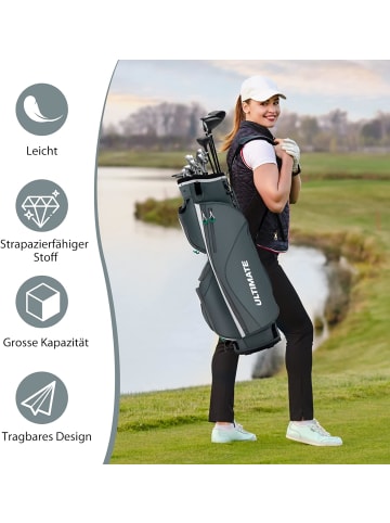 COSTWAY Golfbag 14er Einteilung in Grau