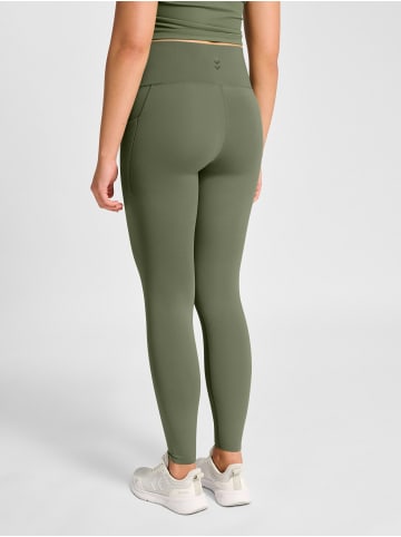 Hummel Leggings Hmlhiit Multisport Damen in DEEP LICHEN GREEN