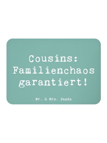 Mr. & Mrs. Panda Magnet Spruch Cousin Abenteuer mit Spruch in Meeresbrise
