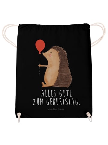 Mr. & Mrs. Panda Jutebeutel Igel Luftballon mit Spruch in Schwarz