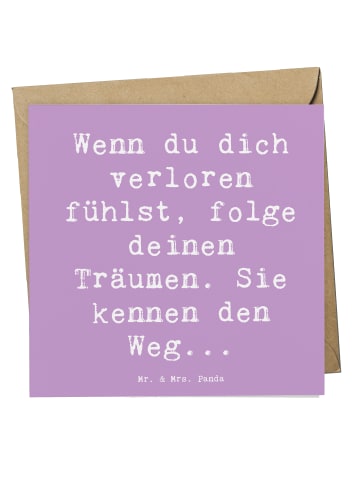 Mr. & Mrs. Panda Klappkarte Spruch Selbstzweifel und Träume mit ... in Lavendeltraum