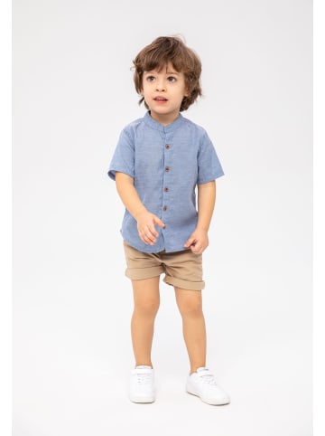 Minoti 2tlg. Outfit: Shirt & Shorts catch 5 in Denim-Hellblau