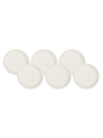 Villeroy & Boch 6er Set Mokka-/Espressountertassen Artesano Original in Weiß ø 12 cm in weiß