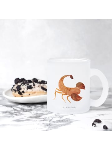 Mr. & Mrs. Panda Teeglas Sternzeichen Skorpion ohne Spruch in Transparent