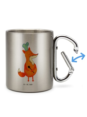 Mr. & Mrs. Panda Thermobecher Fuchs Koch ohne Spruch in Silber