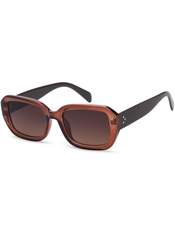 styleBREAKER Retro Sonnenbrille in Braun-Mocca / Braun Getönt