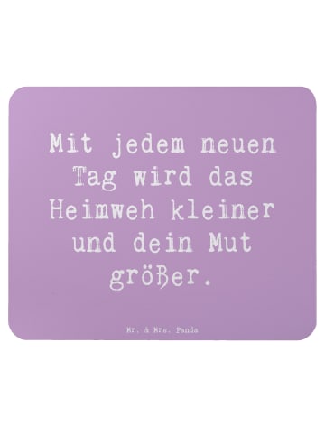 Mr. & Mrs. Panda Mousepad Spruch Heimweh überwinden Mut mit Spruch in Lavendeltraum