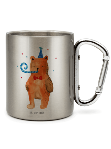 Mr. & Mrs. Panda Becher Bär Geburtstag ohne Spruch in Silber