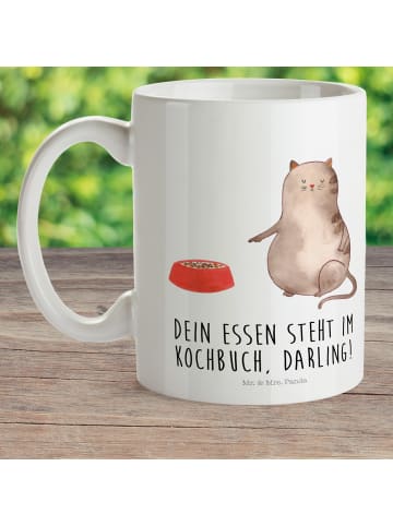 Mr. & Mrs. Panda Haferl Katze Fressen mit Spruch in Weiß