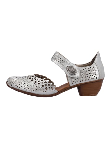 rieker Sandalen mit Absatz aus Leder Grau