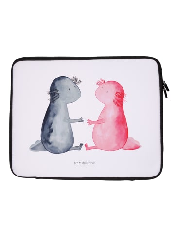 Mr. & Mrs. Panda Notebook Tasche Axolotl Liebe ohne Spruch in Weiß