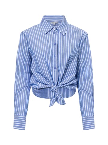 Marie Lund Bluse in blau weiß