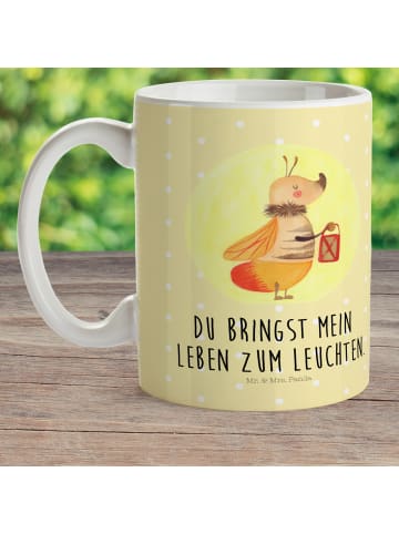 Mr. & Mrs. Panda Pott Glühwürmchen mit Spruch in Gelb Pastell