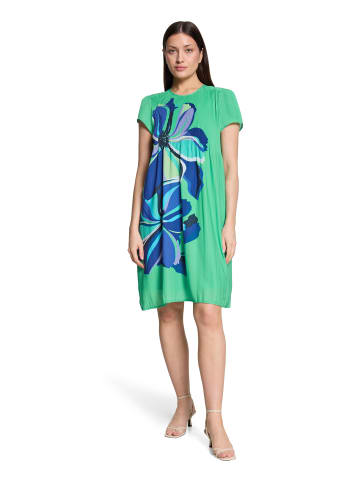 Betty Barclay Plisseekleid kurzarm in Green/Cream