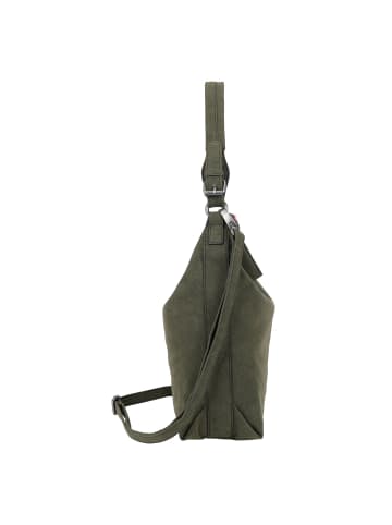 Fritzi aus Preußen Bitzi01 Suede Jacky Schultertasche 34 cm in dark olive