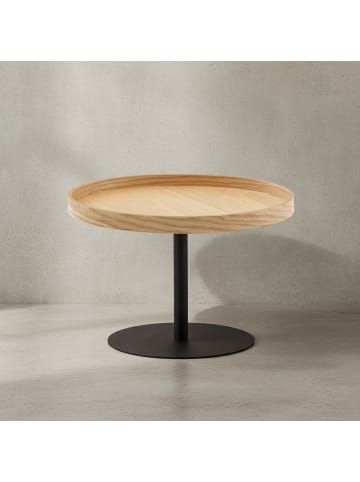 KADIMA DESIGN Couchtisch 61x61x40 cm Sofatisch Holz / Metall Wohnzimmertisch Eiche,