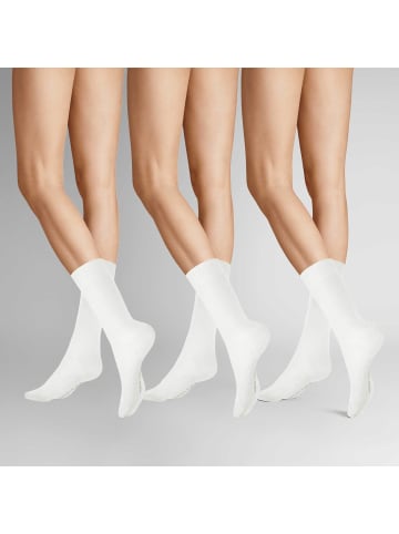 Hudson Socken Easy³ 3-Pack druckfrei in White