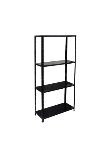 relaxdays 2 x Lagerregal in Schwarz - (B)75 x (H)145 x (T)30 cm