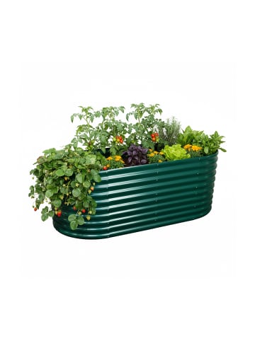 relaxdays Hochbeet in Grün - (B)200 x (H)80 x (T)100 cm