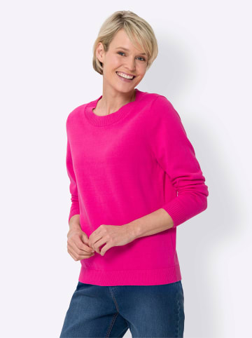 Sieh an! Langarm-Pullover in fuchsia