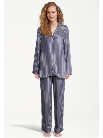 Seidensticker Pyjama Classic Web in Navy
